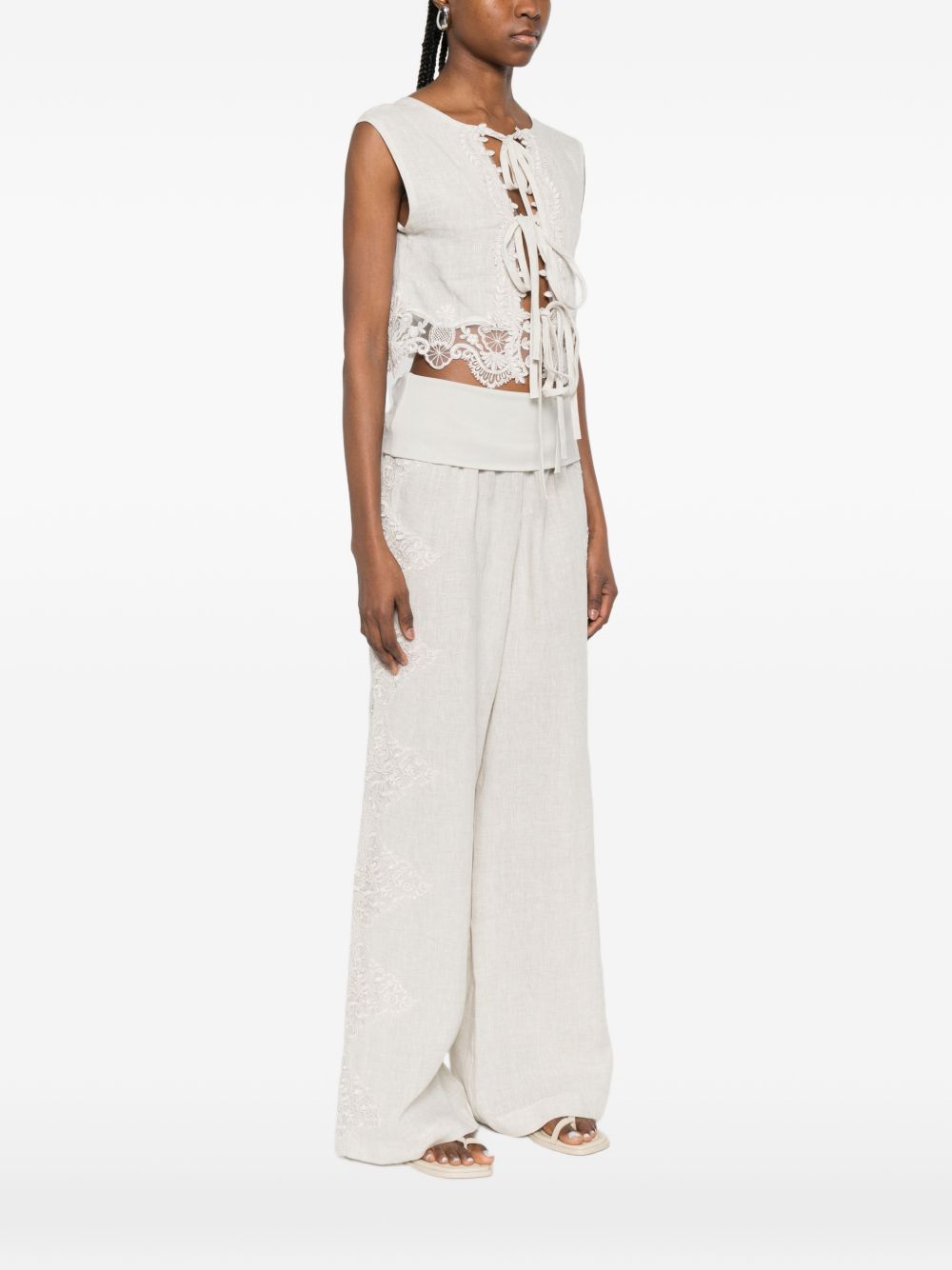Top in pizzo in avorio Maurizio - donna 