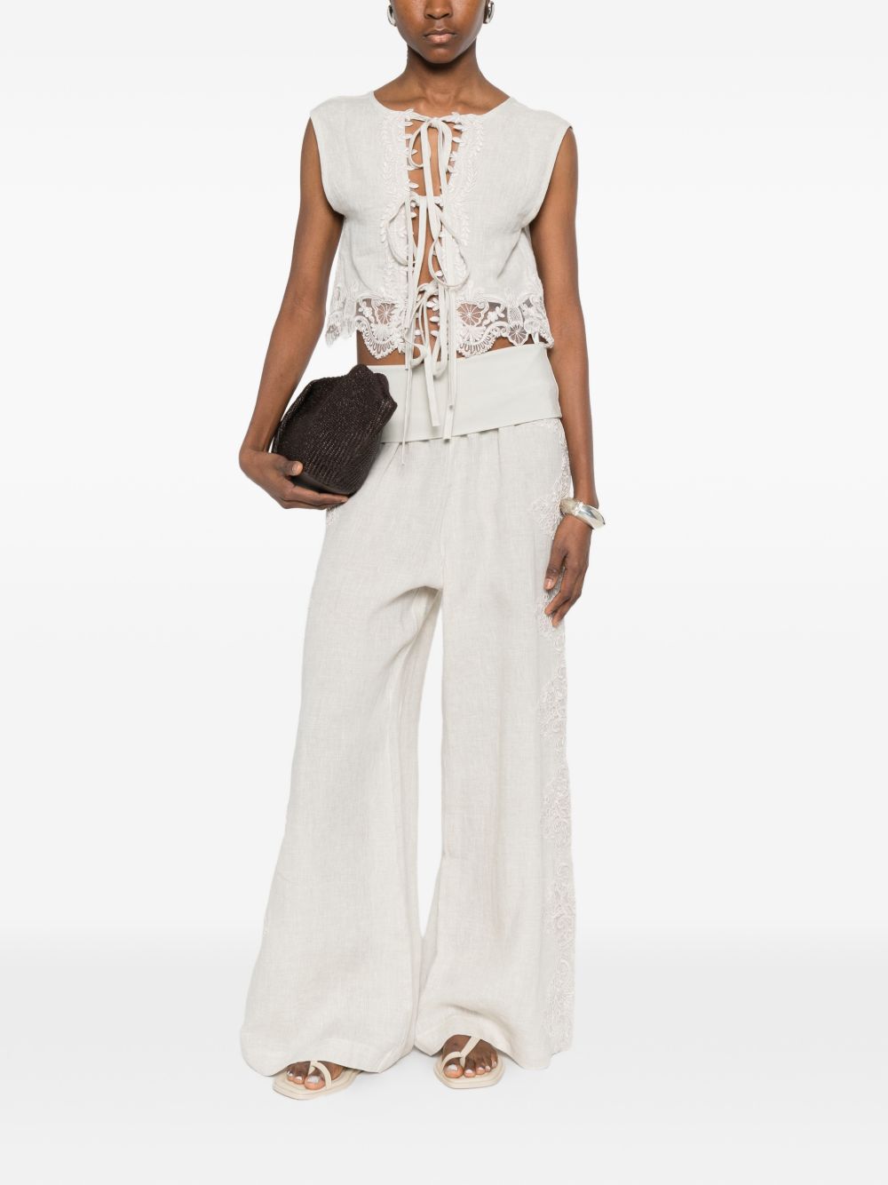 Top in pizzo in avorio Maurizio - donna 
