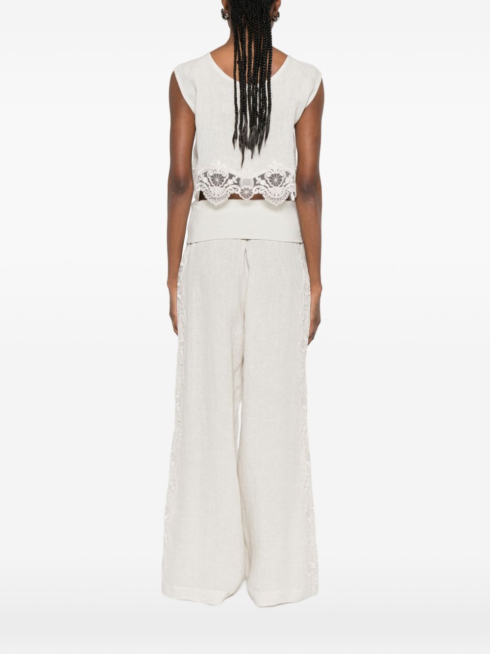 Top in pizzo in avorio Maurizio - donna 