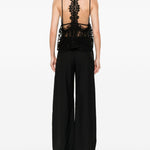 Top in pizzo con motivo floreale in nero Maurizio - donna 