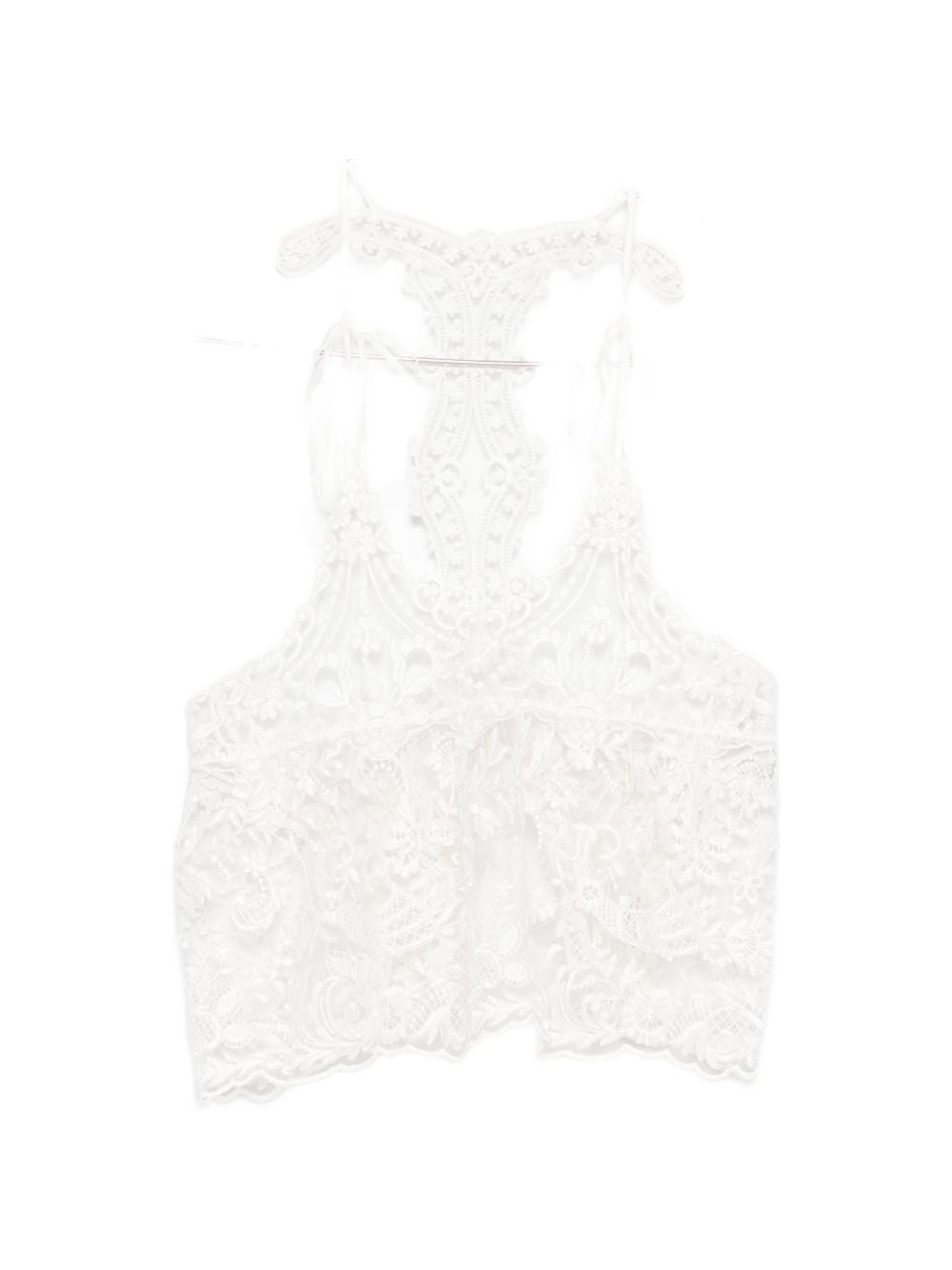 Top in pizzo con motivo floreale in bianco Maurizio - donna 