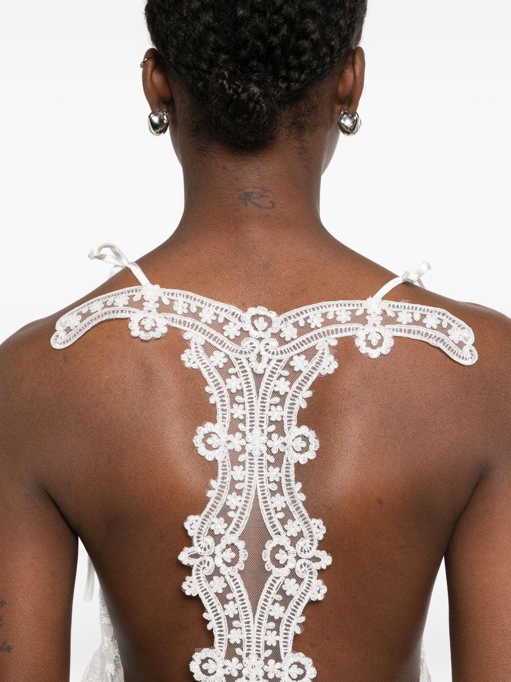 Top in pizzo con motivo floreale in bianco Maurizio - donna 