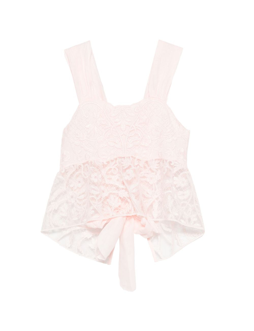 Top in pizzo con motivo floreale in rosa Maurizio - donna 