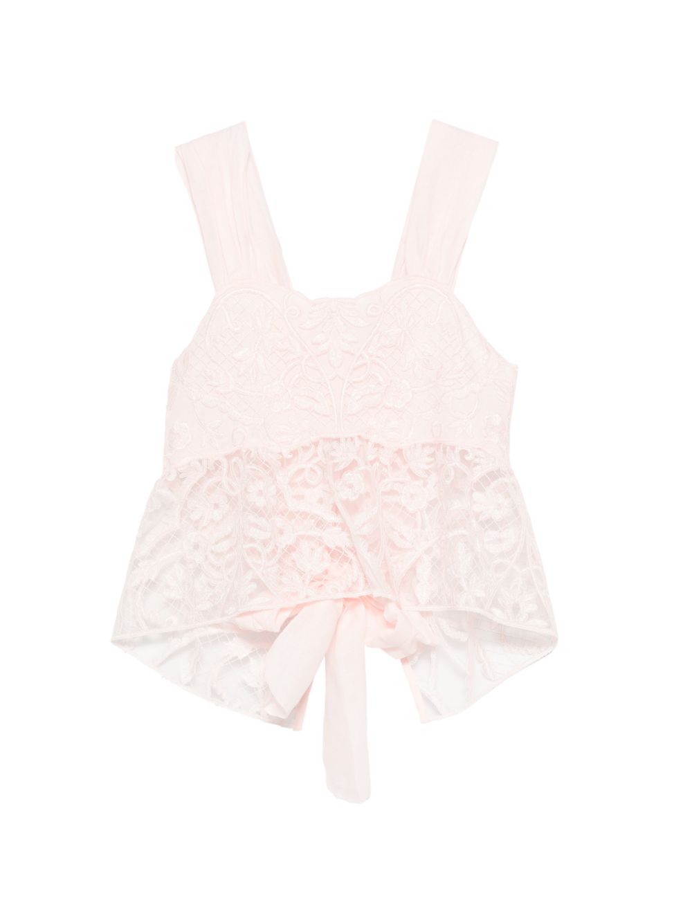 Top in pizzo con motivo floreale in rosa Maurizio - donna 