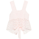 Top in pizzo con motivo floreale in rosa Maurizio - donna 