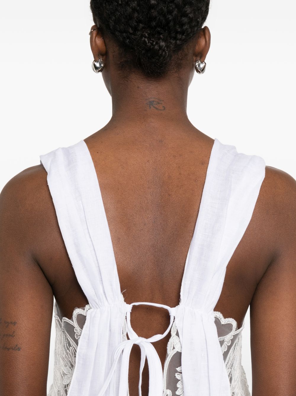 Top in pizzo con motivo floreale in bianco Maurizio - donna 