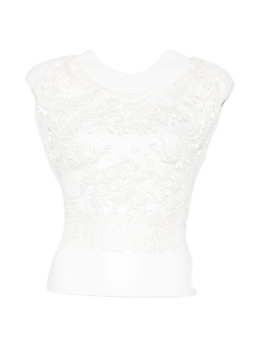 Top con allacciatura sul retro in bianco Maurizio - donna 