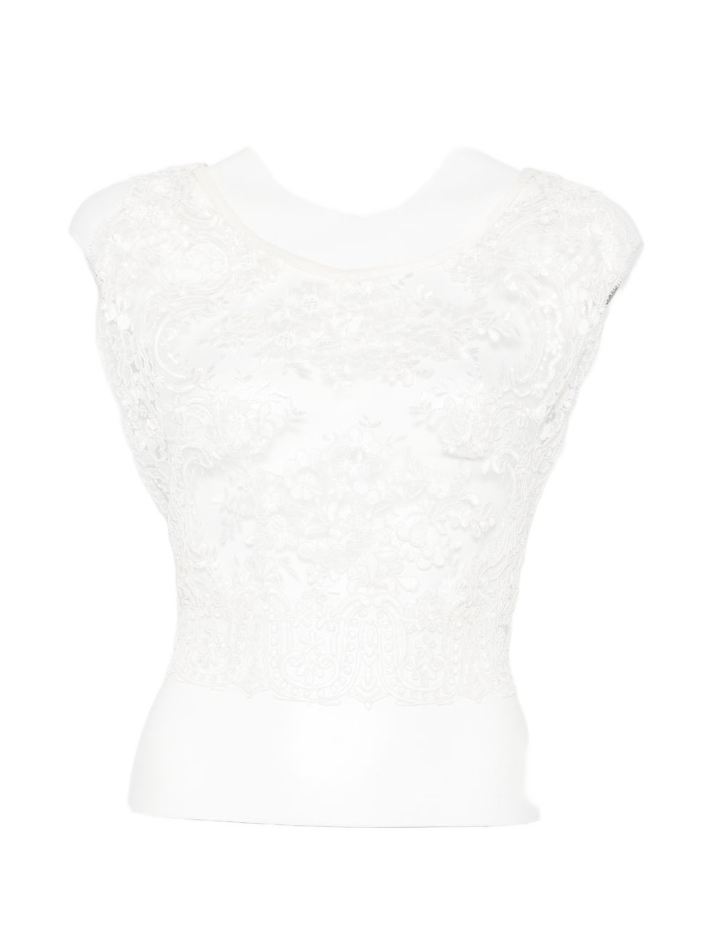 Top con allacciatura sul retro in bianco Maurizio - donna 