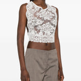 Top con allacciatura sul retro in bianco Maurizio - donna 