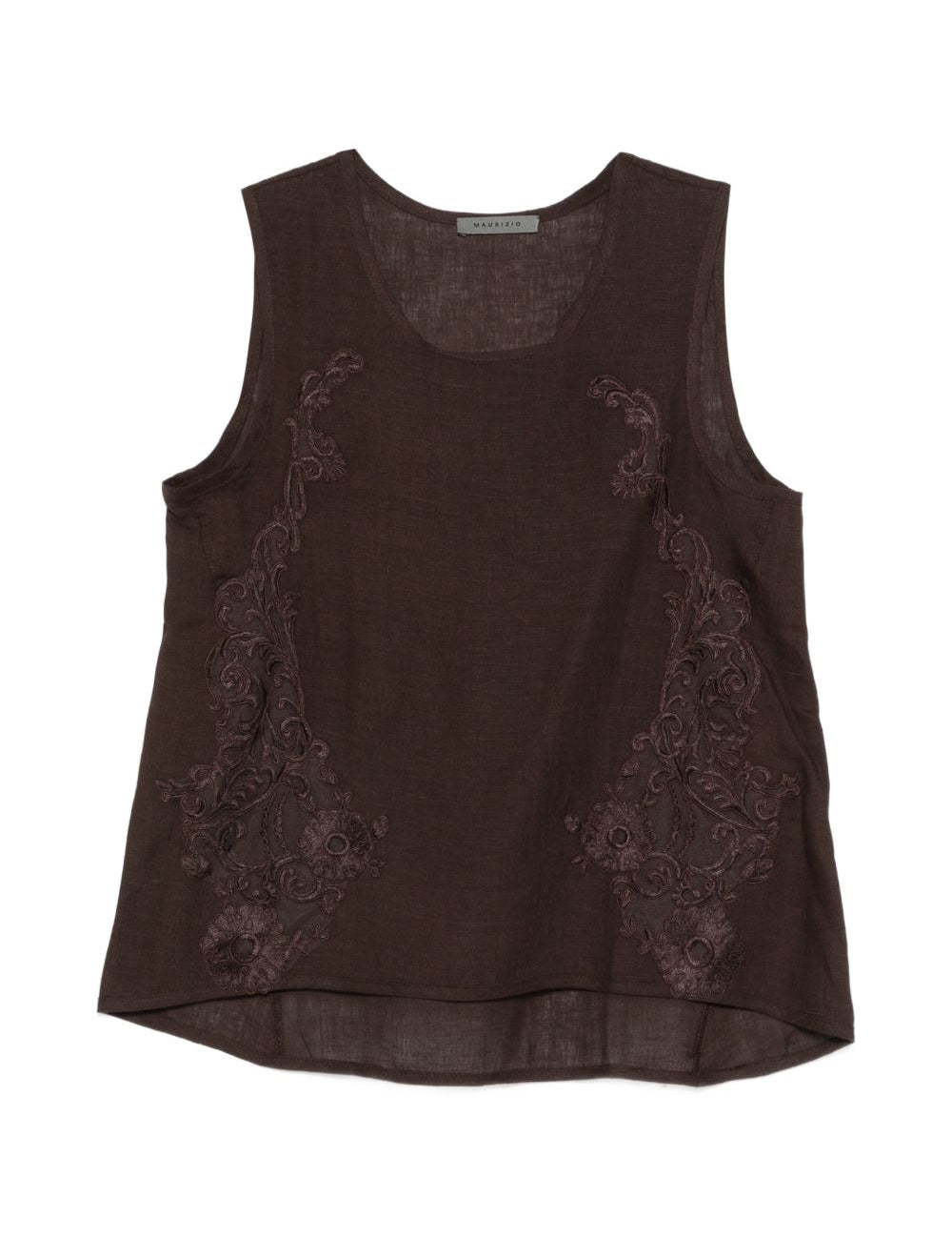 CANOTTE con ricamo in marrone Maurizio - donna 