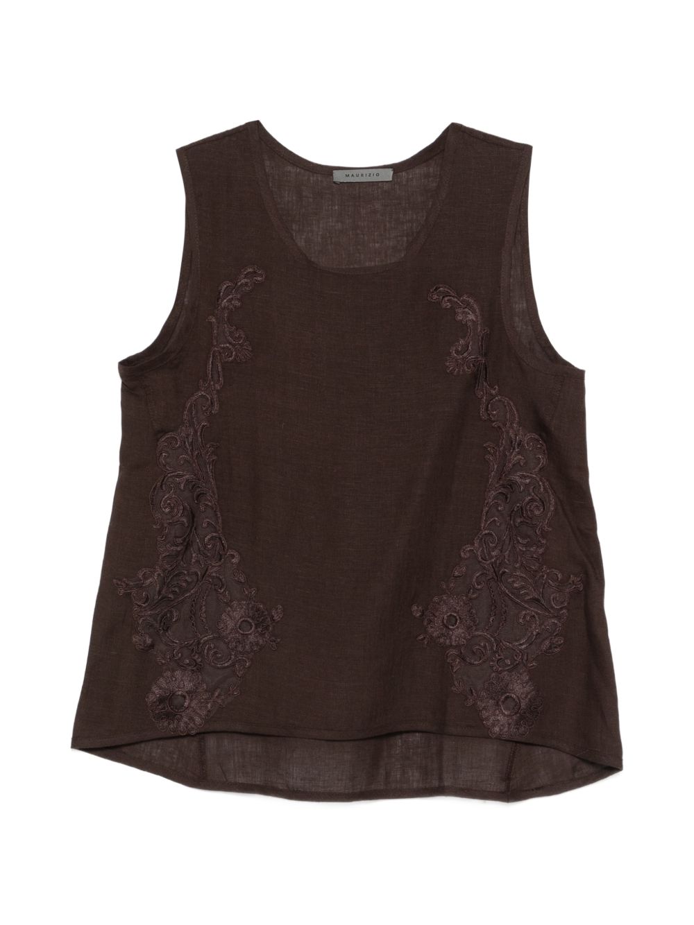 CANOTTE con ricamo in marrone Maurizio - donna 