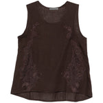 CANOTTE con ricamo in marrone Maurizio - donna 