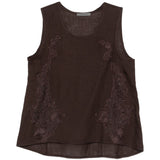 CANOTTE con ricamo in marrone Maurizio - donna 