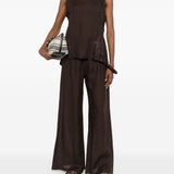 CANOTTE con ricamo in marrone Maurizio - donna 