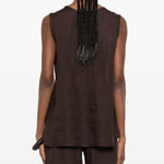 CANOTTE con ricamo in marrone Maurizio - donna 