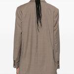 Giacca doppiopetto a righe acciaio in beige Maxmara - donna 