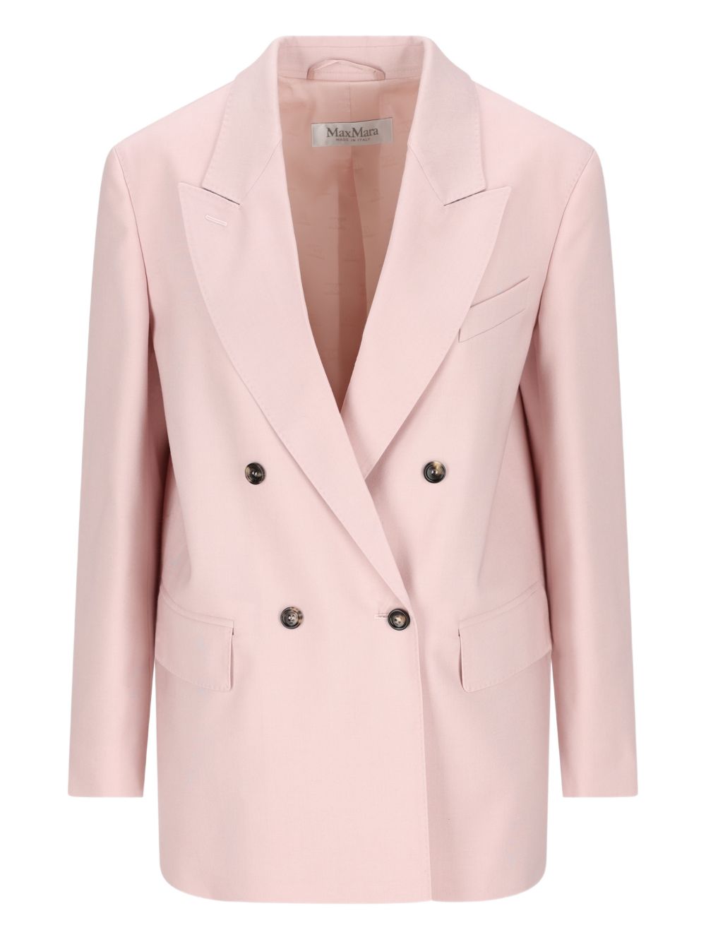 Blazer doppiopetto in lana, mohair e seta ombrosa in rosa Maxmara - donna 
