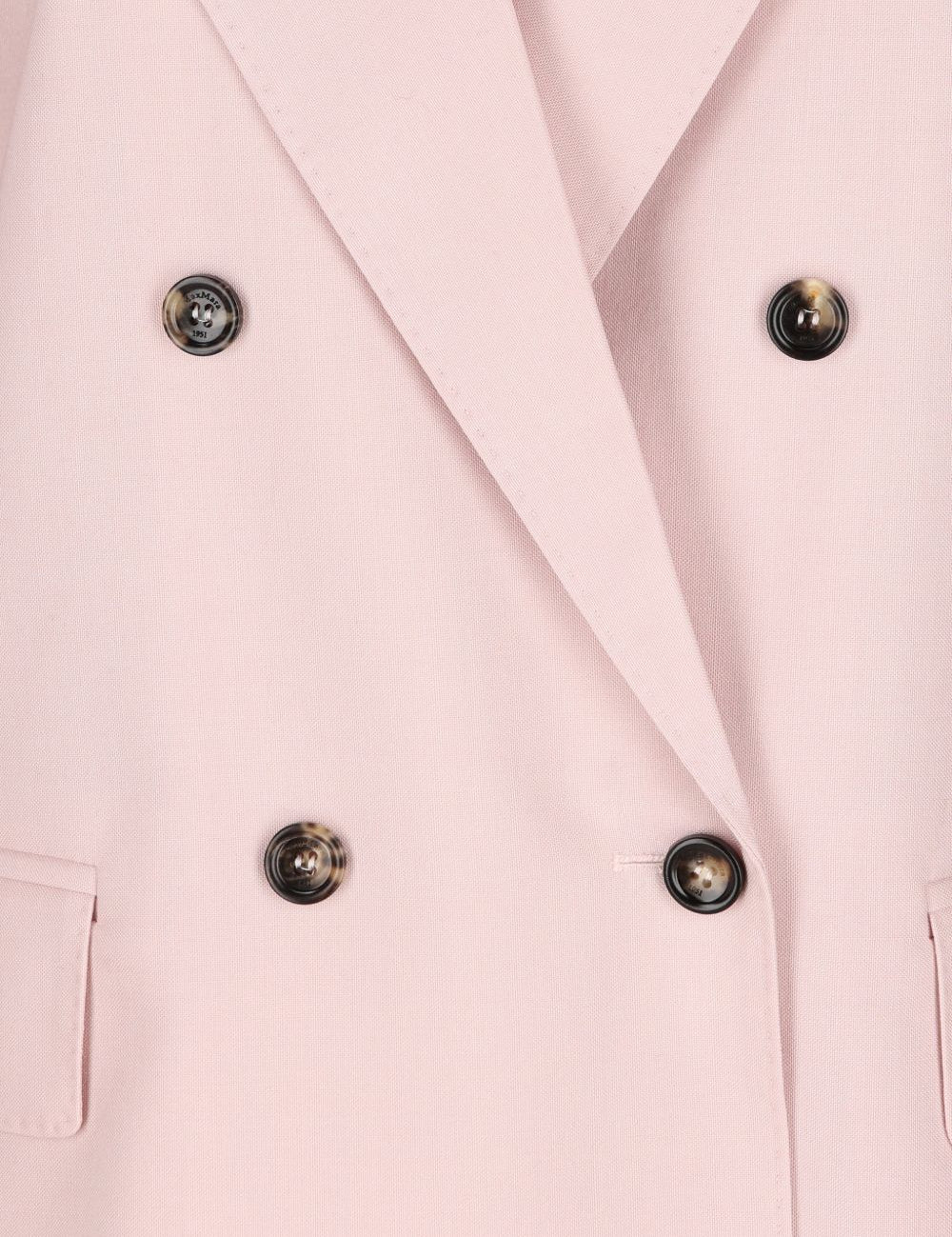 Blazer doppiopetto in lana, mohair e seta ombrosa in rosa Maxmara - donna 