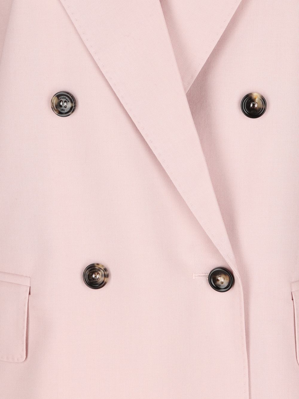 Blazer doppiopetto in lana, mohair e seta ombrosa in rosa Maxmara - donna 