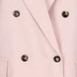Blazer doppiopetto in lana, mohair e seta ombrosa in rosa Maxmara - donna 