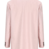 Blazer doppiopetto in lana, mohair e seta ombrosa in rosa Maxmara - donna 