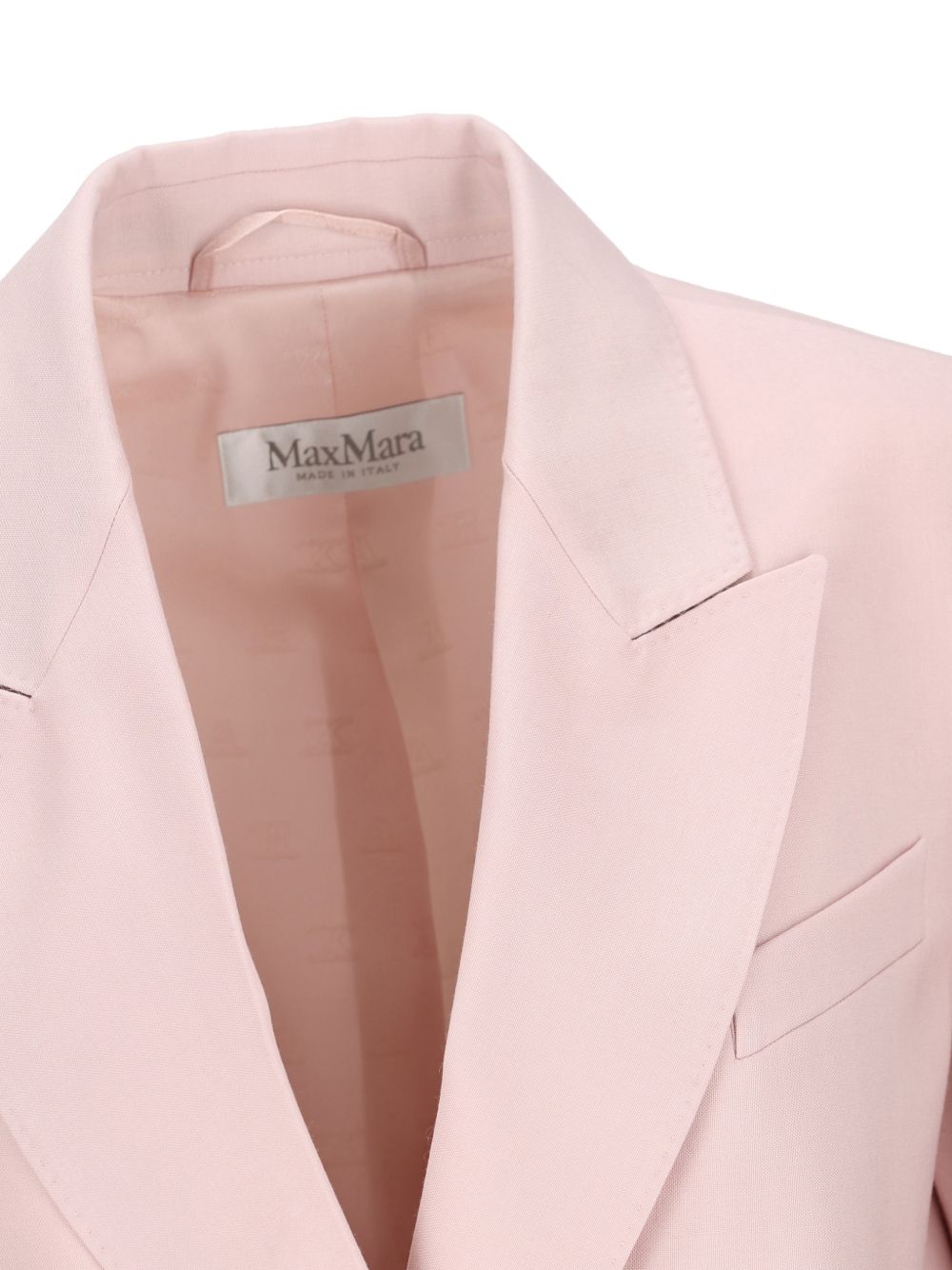 Blazer doppiopetto in lana, mohair e seta ombrosa in rosa Maxmara - donna 