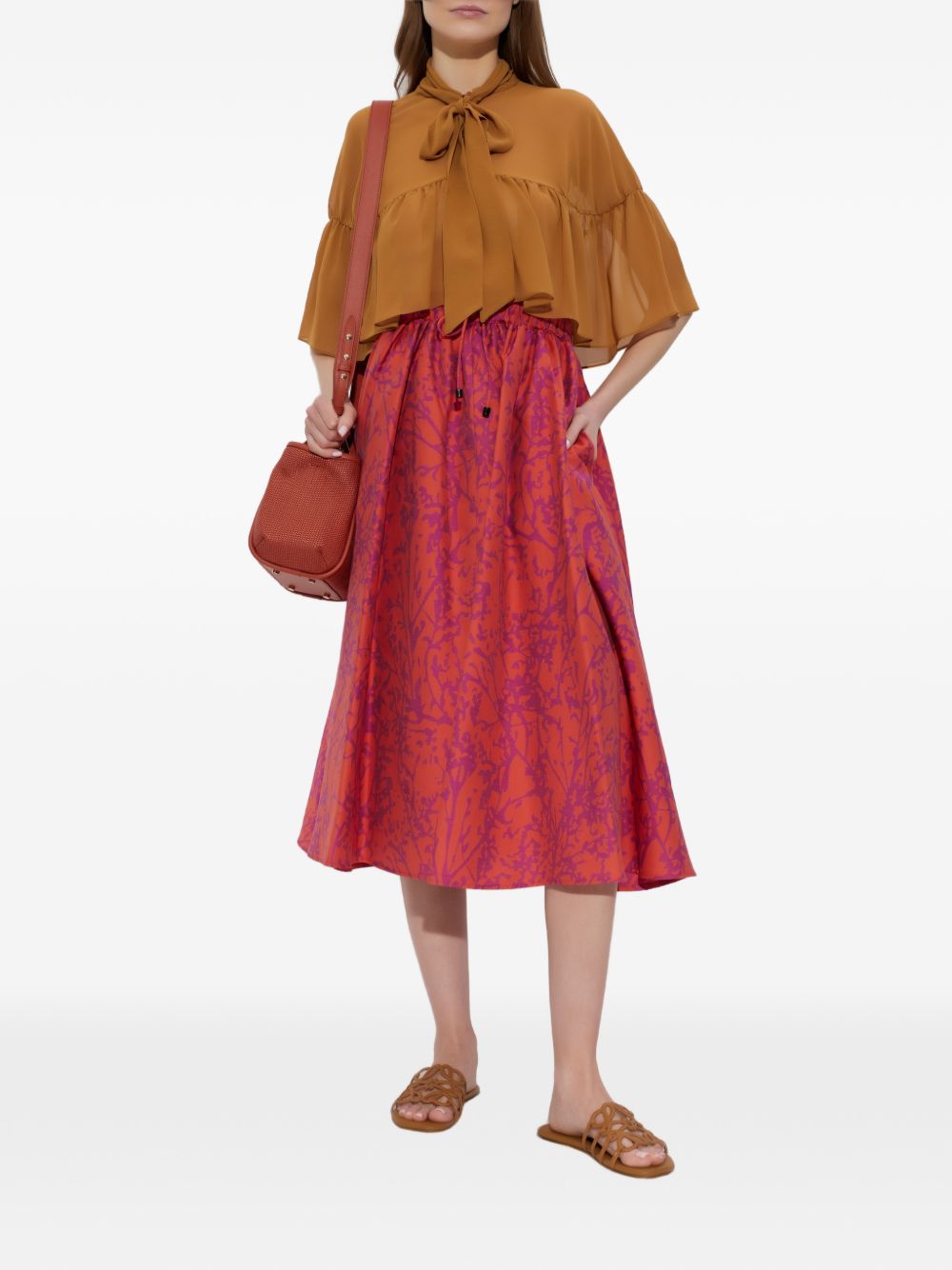 Gonna Berlina con stampa florale multicolor in Max Mara - donna 