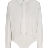 Camicia body in popeline aere in bianco Maxmara - donna 