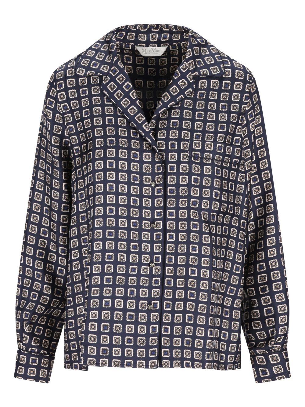 Camicia a fantasia disco in blu Maxmara - donna 