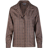 Camicia semiaderente in seta stampata disco in grigio Maxmara - donna 