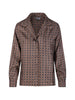 Max Mara - Women's grey printed silk disco semi-fitted shirt