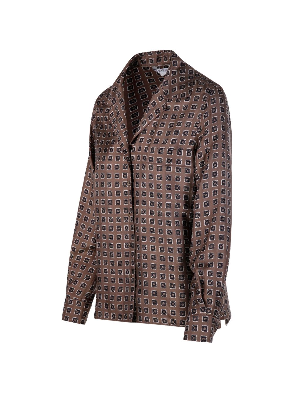 Camicia semiaderente in seta stampata disco in grigio Maxmara - donna 