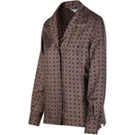 Camicia semiaderente in seta stampata disco in grigio Maxmara - donna 