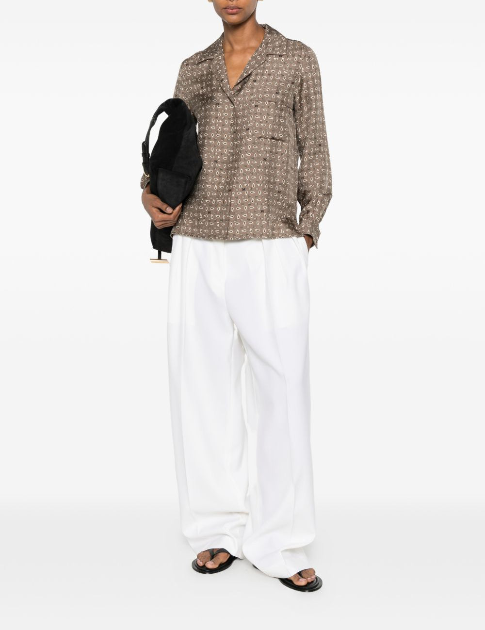 Camicia monogram Disco in marrone maxmara - donna 