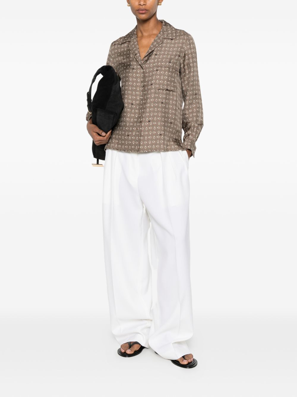 Camicia monogram Disco in marrone maxmara - donna 