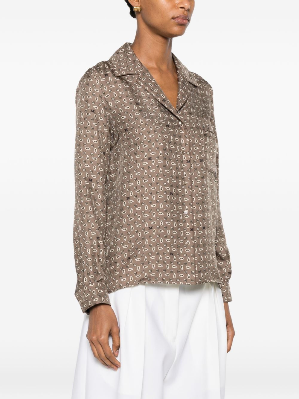 Camicia monogram Disco in marrone maxmara - donna 