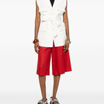 Bermuda Kaki in lino in rosso Maxmara - donna 