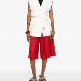 Bermuda Kaki in lino in rosso Maxmara - donna 