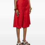 Bermuda Kaki in lino in rosso Maxmara - donna 