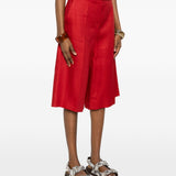 Bermuda Kaki in lino in rosso Maxmara - donna 