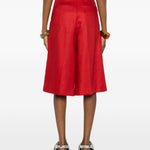 Bermuda Kaki in lino in rosso Maxmara - donna 