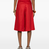 Bermuda Kaki in lino in rosso Maxmara - donna 
