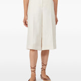 Bermuda Kaki in lino in avorio Maxmara - donna 