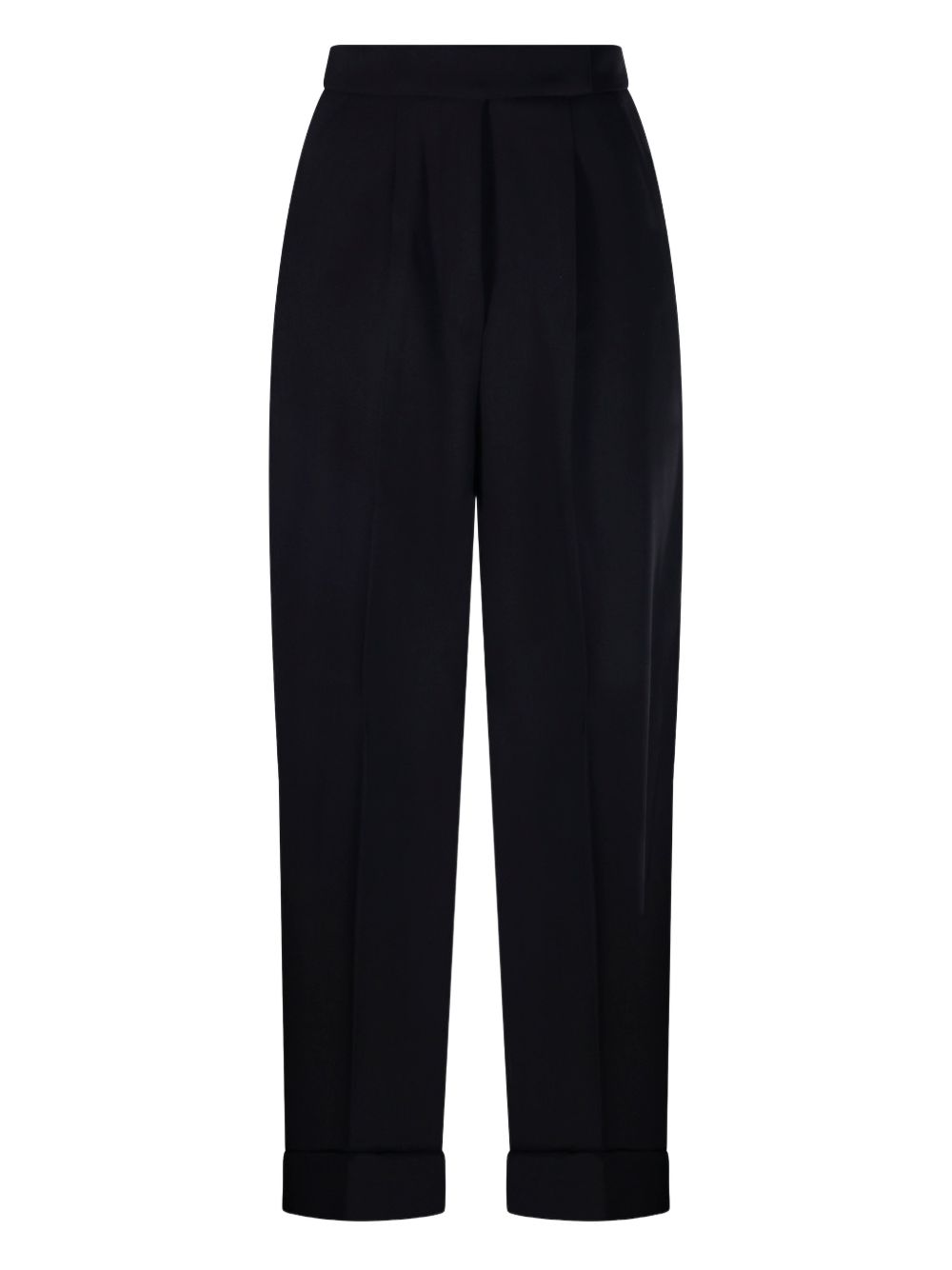 Pantaloni con risvolto e pieghe in nero Maxmara - donna 