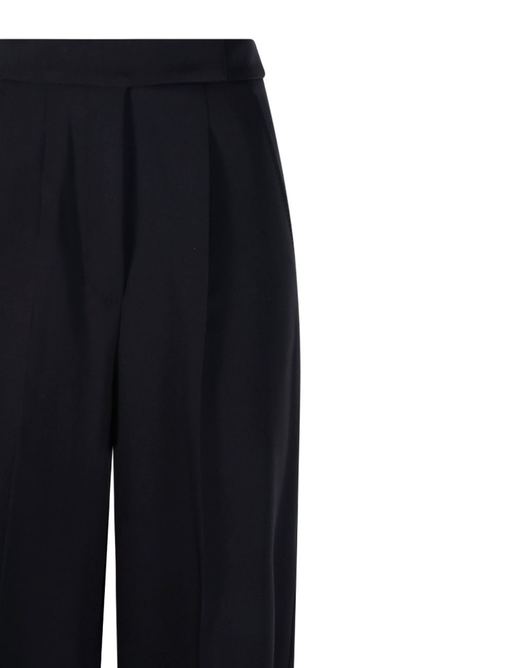 Pantaloni con risvolto e pieghe in nero Maxmara - donna 
