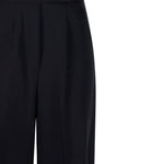 Pantaloni con risvolto e pieghe in nero Maxmara - donna 