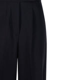 Pantaloni con risvolto e pieghe in nero Maxmara - donna 