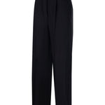 Pantaloni con risvolto e pieghe in nero Maxmara - donna 