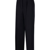 Pantaloni con risvolto e pieghe in nero Maxmara - donna 