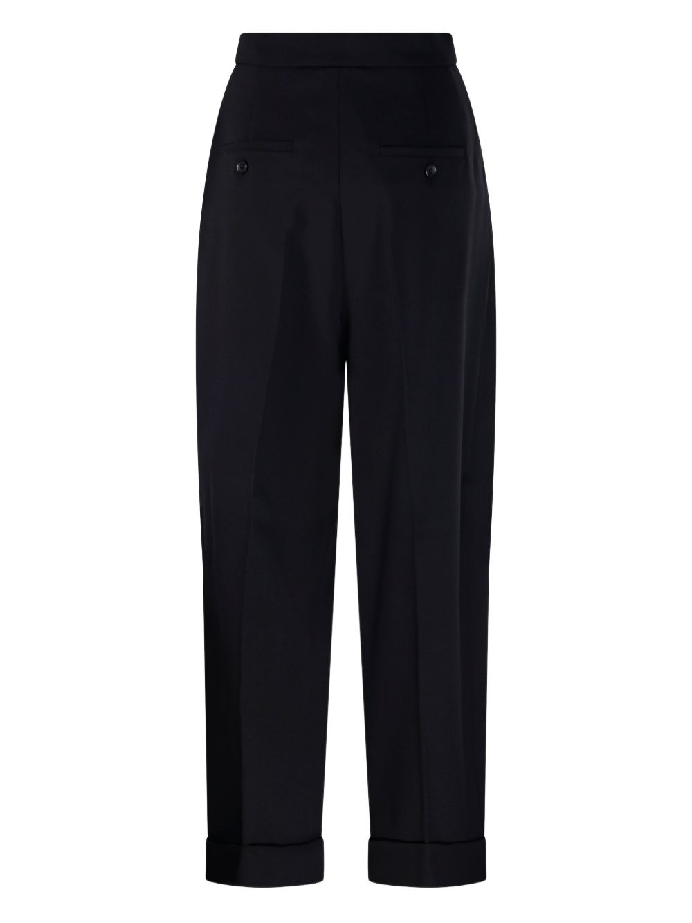 Pantaloni con risvolto e pieghe in nero Maxmara - donna 